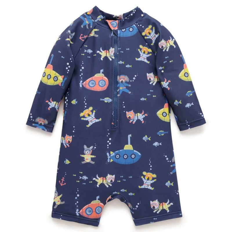 Purebaby Submarine Print Swimsuit-baby_gifts-kids_toys-childrens_books-Mornington_Peninsula