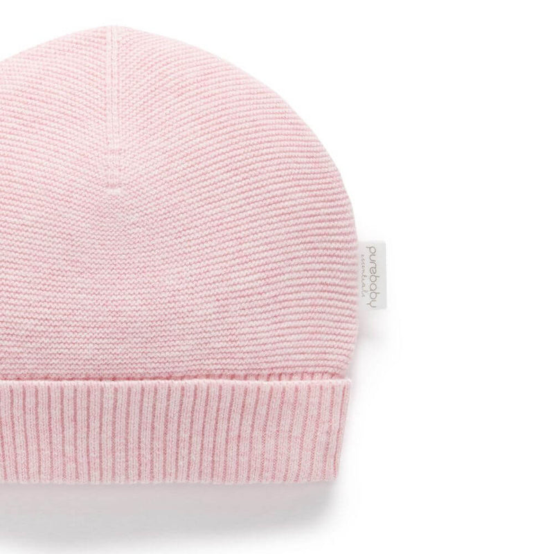 Purebaby Textured Beanie, Pink-baby_gifts-toy_shop-Mornington_Peninsula-Australia