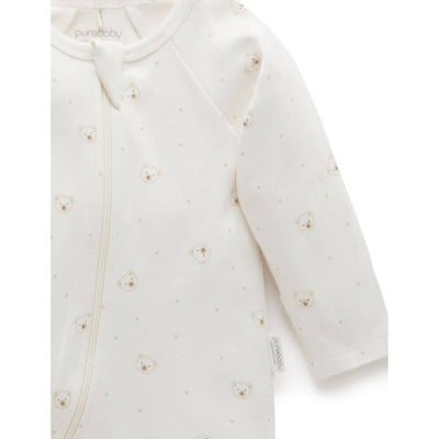 Purebaby Vanilla Bear Romper 2-Pack-baby_gifts-toy_shop-Mornington_Peninsula-Australia