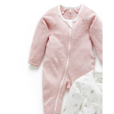 Purebaby Vanilla Blossom Zipsuit 2-Pack-baby_gifts-toys-Mornington_Peninsula-Australia