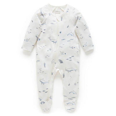 Purebaby Vanilla Nautica Romper-baby_gifts-toy_shop-Mornington_Peninsula-Australia