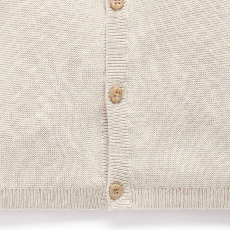 Purebaby Wheat Melange Cardigan-baby_gifts-toy_shop-Mornington_Peninsula-Australia