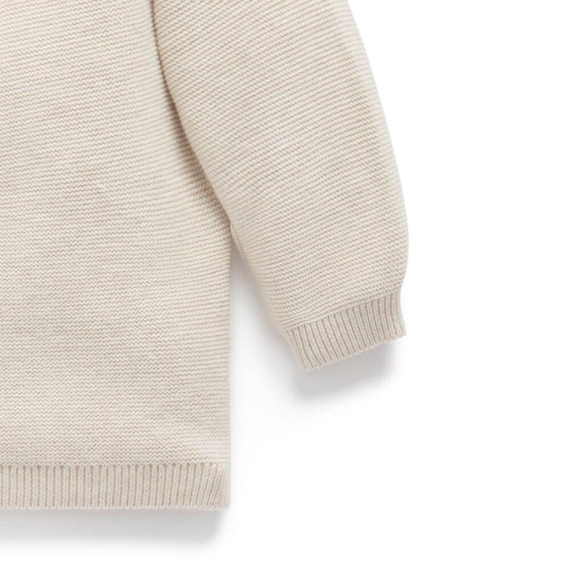 Purebaby Wheat Melange Cardigan-baby_gifts-toy_shop-Mornington_Peninsula-Australia