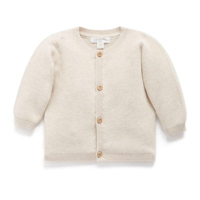 Purebaby Wheat Melange Cardigan-baby_gifts-toy_shop-Mornington_Peninsula-Australia