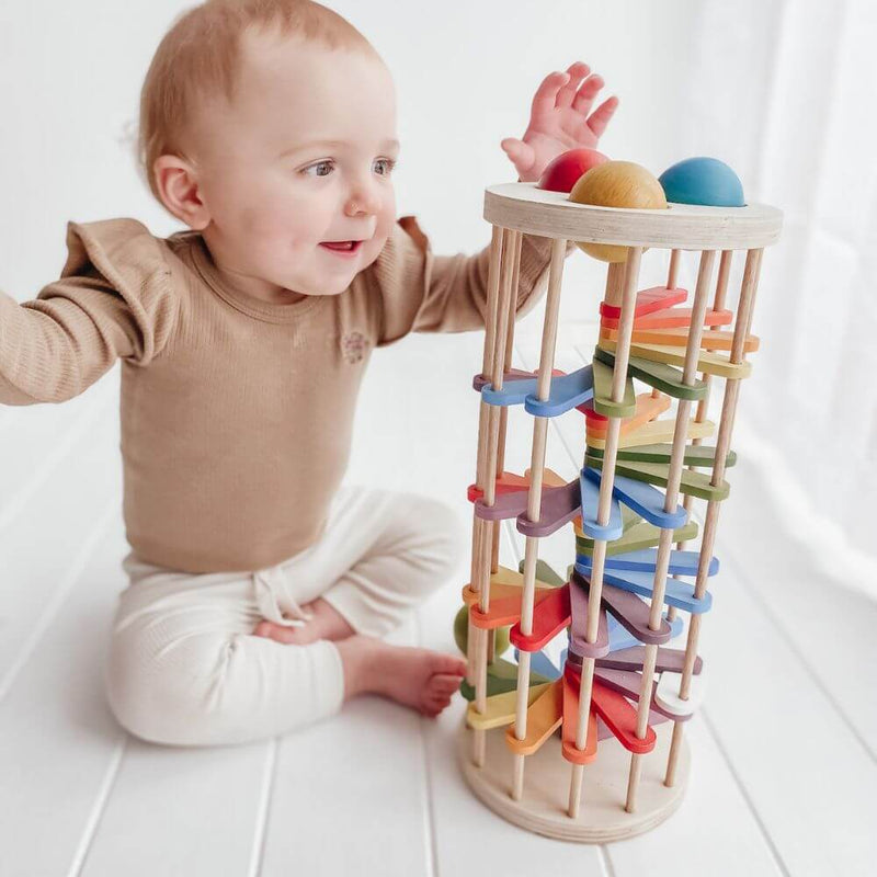 Baby Gifts-Kids Books & Toys-Mornington-Balnarring-Qtoys Wooden Pound a Ball Tower