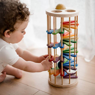 Baby Gifts-Kids Books & Toys-Mornington-Balnarring-Qtoys Wooden Pound a Ball Tower