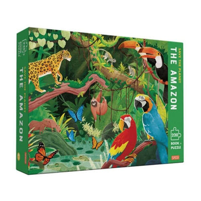 Sassi Save the Planet Amazon Puzzle & Book Set, 220pc-baby_gifts-toy_shop-Mornington_Peninsula-Australia