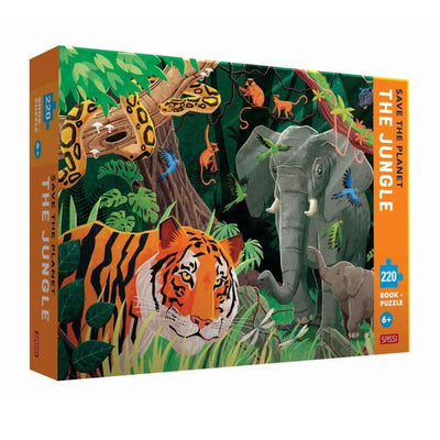 Sassi Save the Planet Jungle Puzzle & Book Set, 220 pc-baby_gifts-toy_shop-Mornington_Peninsula-Australia