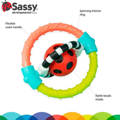 Sassy Baby Spin & Chew Ring Rattle-baby_gifts-toy_shop-Mornington_Peninsula-Australia