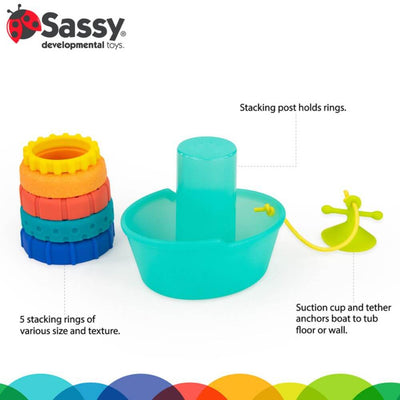 Sassy Baby Stackin' Ship Tub Toy-baby_gifts-toy_shop-Mornington_Peninsula-Australia