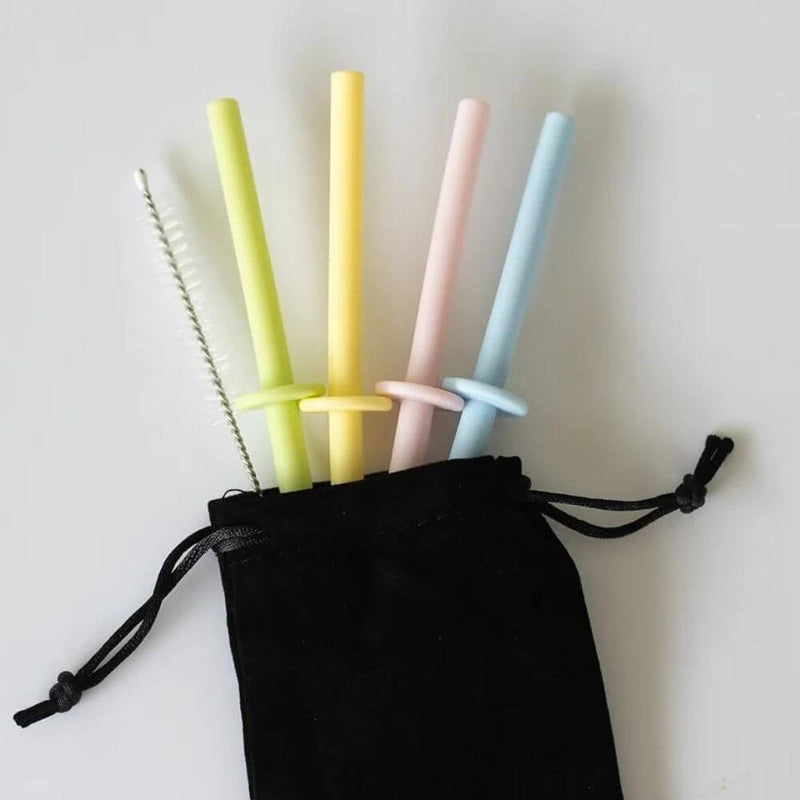 Smoo Silicone Straw Set (4) - Pastel-baby gifts-kids toys-Mornington Peninsula