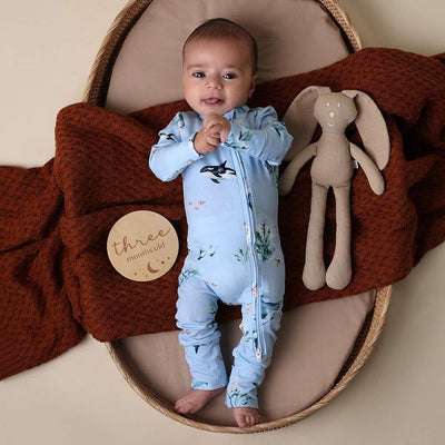 Snuggle Hunny Blue Ocean Romper-baby_gifts-toy_shop-Mornington_Peninsula-Australia