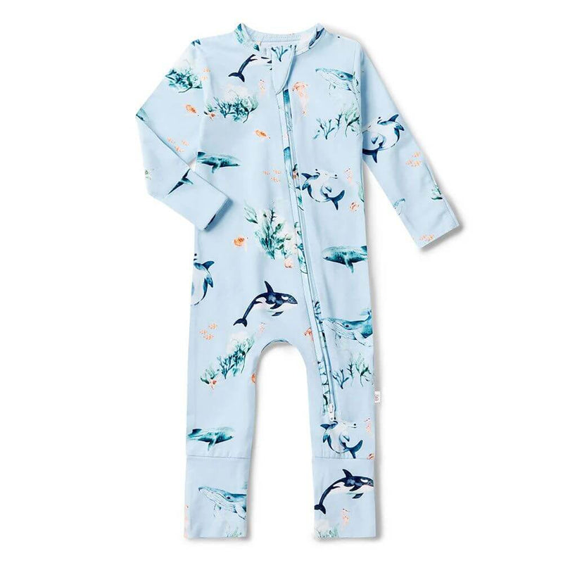 Snuggle Hunny Blue Ocean Romper-baby_gifts-toy_shop-Mornington_Peninsula-Australia