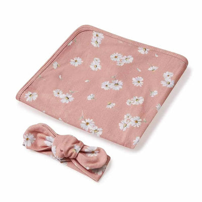 Snuggle Hunny Daisy Jersey Wrap & Headband Set-baby_gifts-Mornington_Peninsula-toys_online-Australia