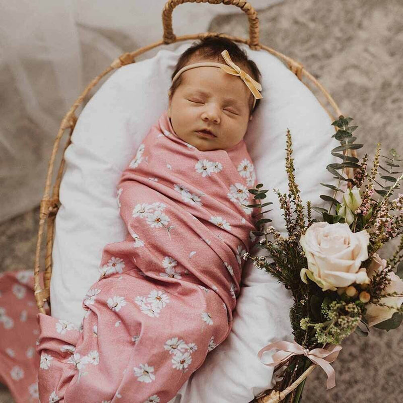Snuggle Hunny Daisy Jersey Wrap & Headband Set-baby_gifts-Mornington_Peninsula-toys_online-Australia