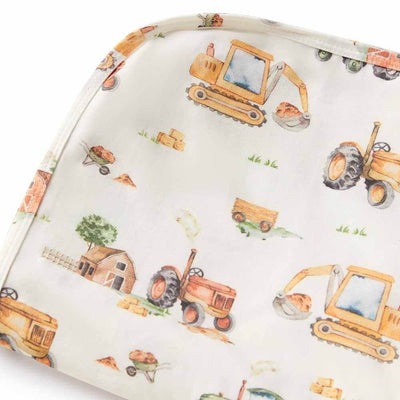 Snuggle Hunny Diggers & Tractors Jersey Wrap & Beanie Set-baby_gifts-kids_toys-childrens_books-Mornington_Peninsula