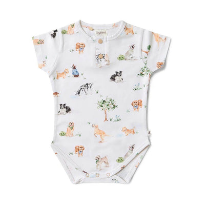 Snuggle Hunny Dog Park Bodysuit-baby_gifts-toy_shop-Mornington_Peninsula-Australia