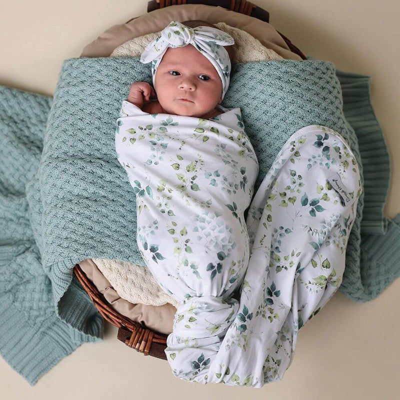 Snuggle Hunny Eden Jersey Wrap & Topknot Set-best_baby_gifts-toy_shop-Mornington_Peninsula-Australia