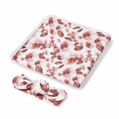 Snuggle Hunny Fleur Jersey Wrap & Headband Set-baby_gifts-Mornington_Peninsula-toys_online-Australia