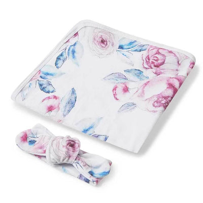Snuggle Hunny Lilac Skies Jersey Wrap & Headband Set-baby_gifts-Mornington_Peninsula-toys_online-Australia