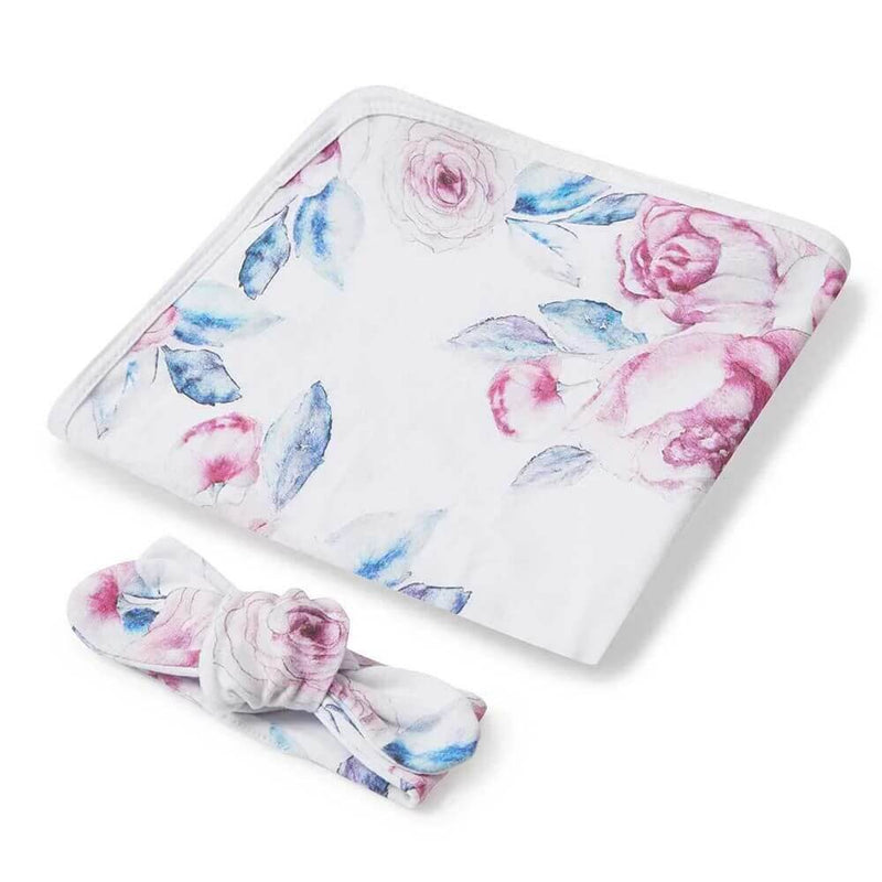Snuggle Hunny Lilac Skies Jersey Wrap & Headband Set-baby_gifts-Mornington_Peninsula-toys_online-Australia