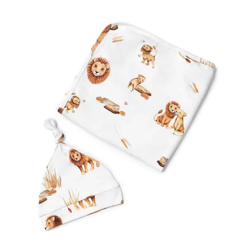 Snuggle Hunny Lion Wrap & Beanie Set-baby gifts-toys-Mornington Peninsula