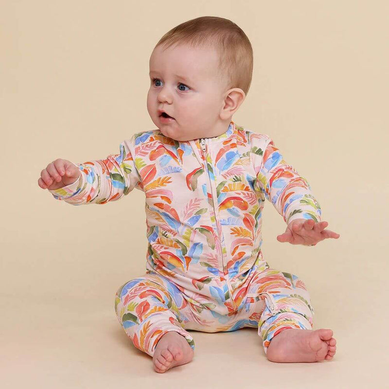 Snuggle Hunny Summer Palm Romper