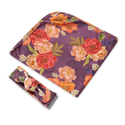 Snuggle Hunny Sienna Organic Jersey Wrap & Topknot Set-baby_gifts_online_australia