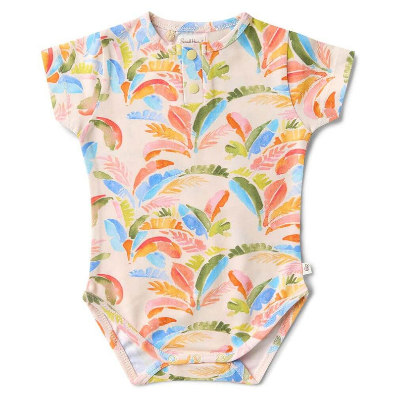 toys-Mornington_Peninsula-baby_gifts-Australia-Snuggle Hunny Summer Palm Bodysuit