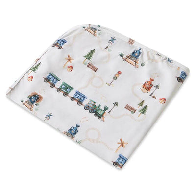 Snuggle Hunny Trains Jersey Wrap & Beanie Set-best_baby_gifts-toy_shop-Mornington_Peninsula-Australia