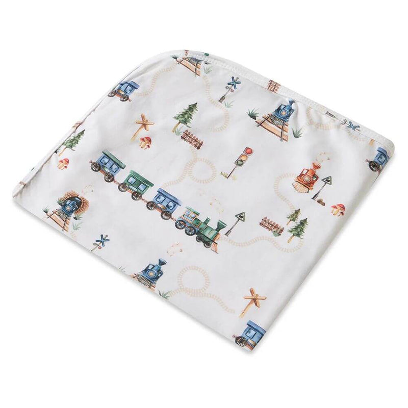 Snuggle Hunny Trains Jersey Wrap & Beanie Set-best_baby_gifts-toy_shop-Mornington_Peninsula-Australia