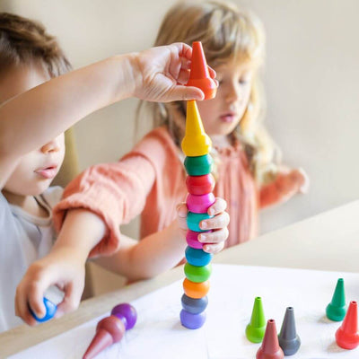 Tiger Tribe Stackable Crayons - Retro Rainbow