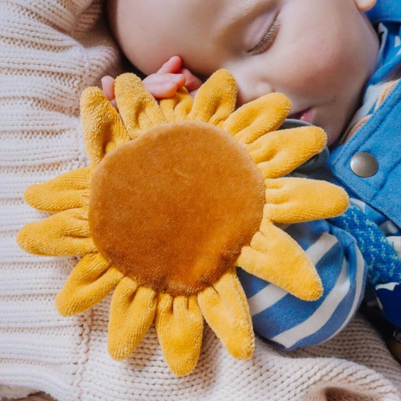 Tikiri Sunflower Scrunchie Toy-baby_gifts-toy_shop-Mornington_Peninsula-Australia