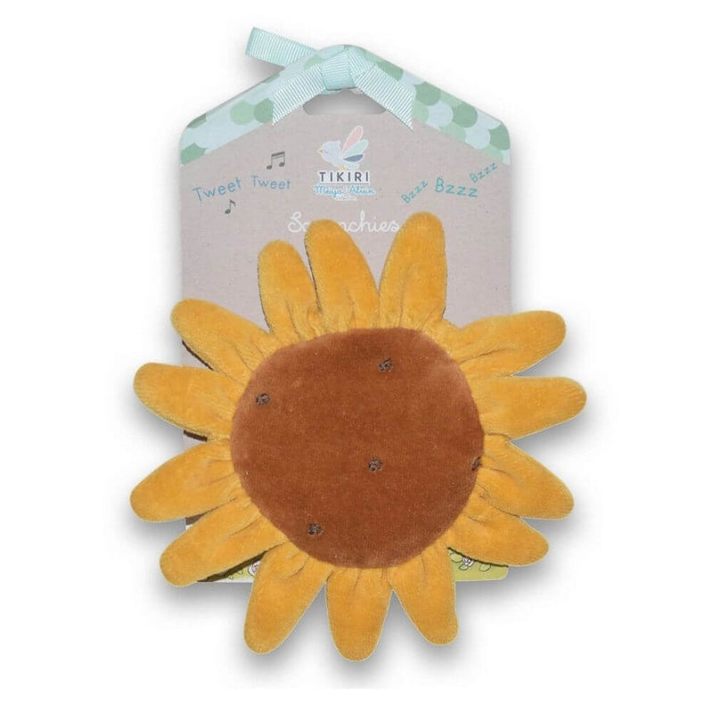 Tikiri Sunflower Scrunchie Toy-baby_gifts-toy_shop-Mornington_Peninsula-Australia