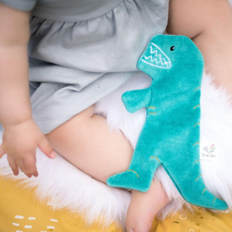 Tikiri T-rex Scrunchie Toy-baby_gifts-toy_shop-Mornington_Peninsula-Australia