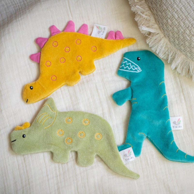 Tikiri Triceratops Scrunchie Toy-baby_gifts-toy_shop-Mornington_Peninsula-Australia