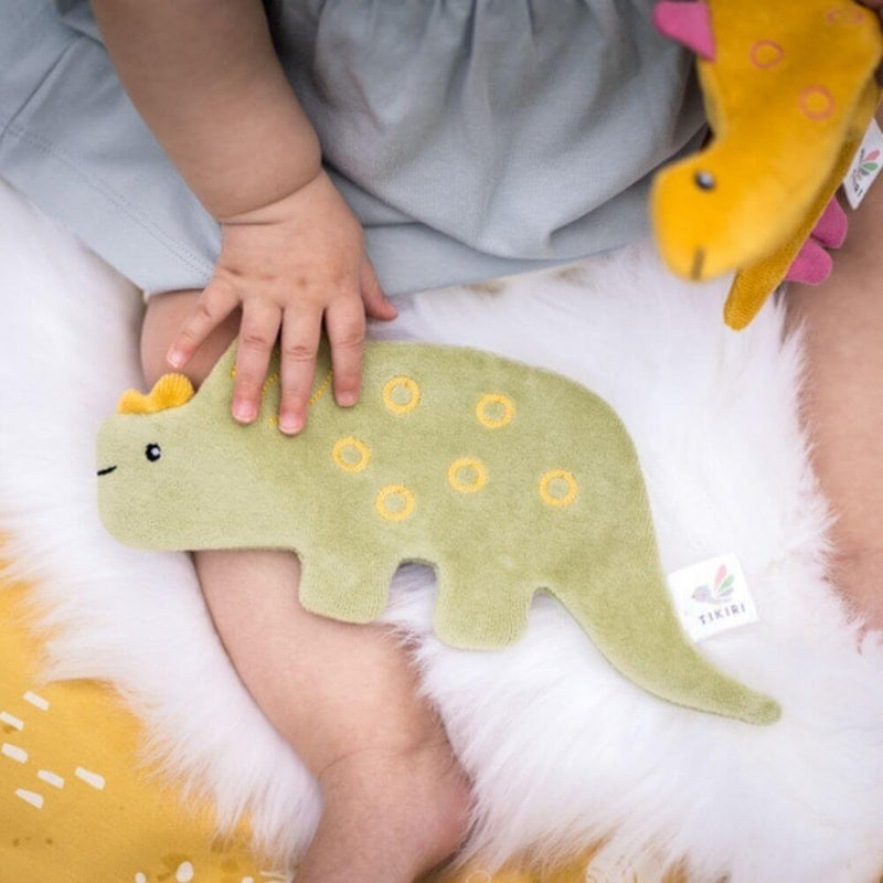 Tikiri Triceratops Scrunchie Toy-baby_gifts-toy_shop-Mornington_Peninsula-Australia