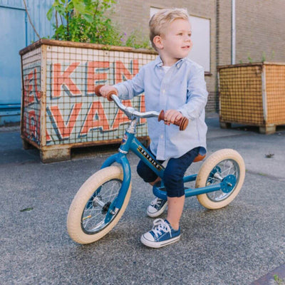 Trybike Blue Tricycle with Cream Tyres-baby_gifts-Toy_shop-Mornington_Peninsula