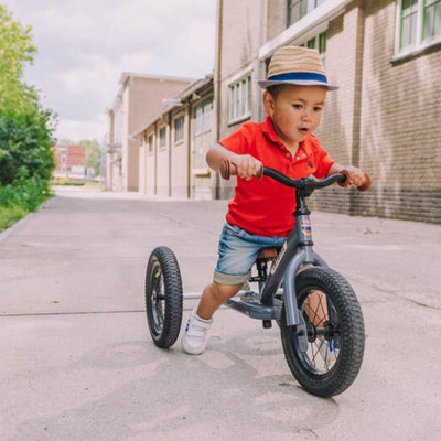 Trybike Grey Tricycle with Brown Seat-baby_gifts-Toy_shop-Mornington_Peninsula