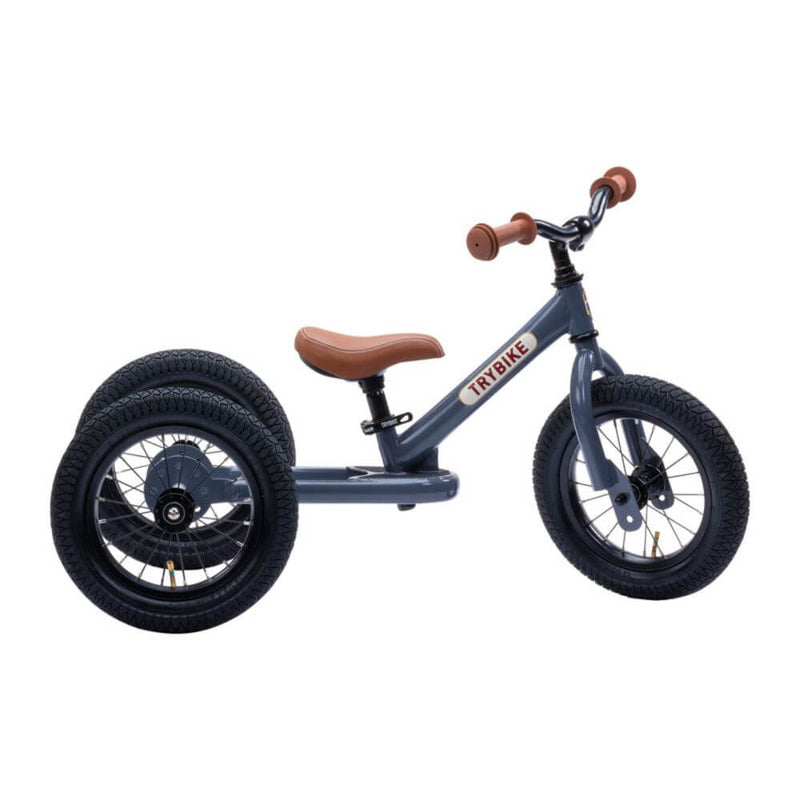 Trybike Grey Tricycle with Brown Seat-baby_gifts-Toy_shop-Mornington_Peninsula