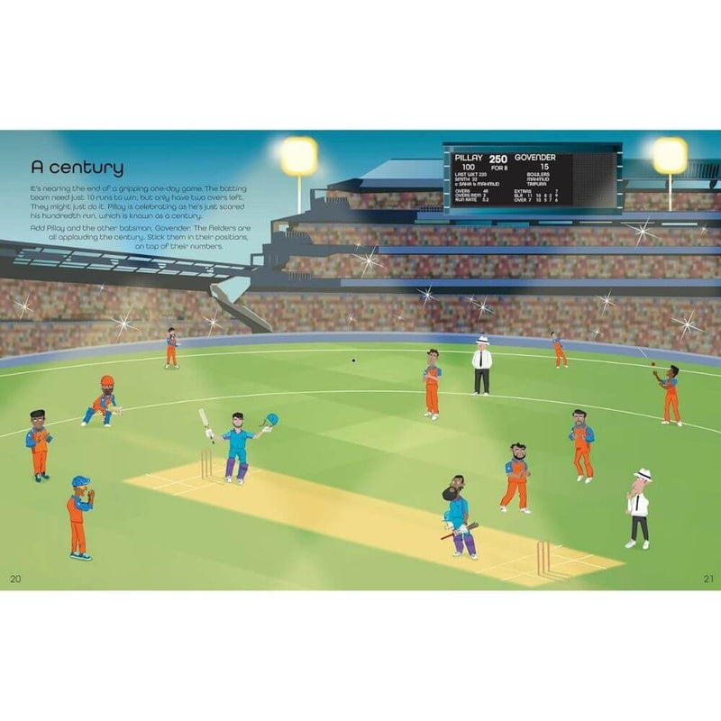 Usborne Cricket Sticker Book-baby gifts-toys-books-Mornington Peninsula-Australia