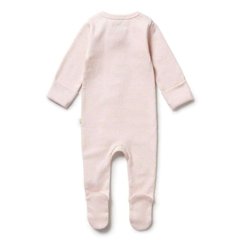 Wilson & Frenchy Rib Stripe Zipsuit, Cantaloupe-Baby Gifts-Toys-Kids Books-The Enchanted Child