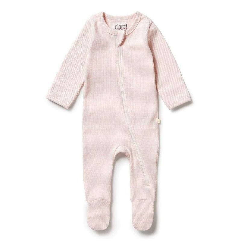 Wilson & Frenchy Rib Stripe Zipsuit, Cantaloupe-Baby Gifts-Toys-Kids Books-The Enchanted Child