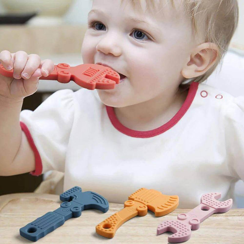 Wonder Tribe Silicone Tools Teether Set, Blues-Baby Gifts-Toys-Mornington-Balnarring-The Enchanted Child
