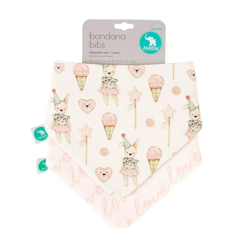 All4Ella Bandana Bib Set-The Enchanted Child