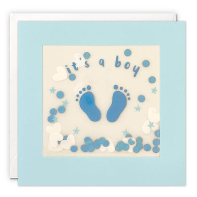 Blue Feet Shakies Baby Card
