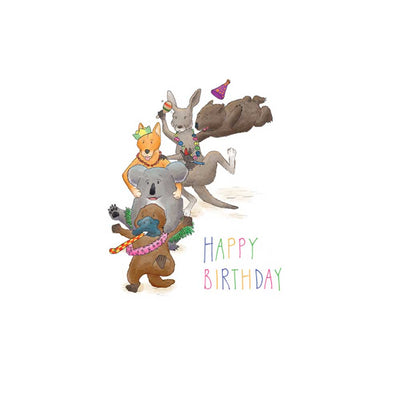Conga Line Party Mini Birthday Card