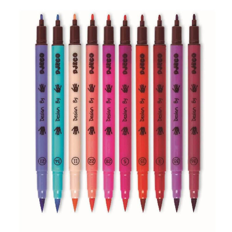 Djeco 10 Felt Brushes, Pinks