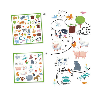 Djeco Animals Stickers