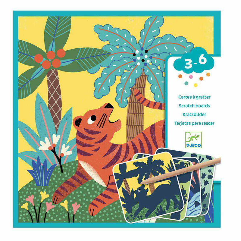 Djeco Big Animals Scratch Cards
